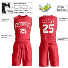 Load image into Gallery viewer, Custom Tomato White Round Neck Suit Basketball Jersey
