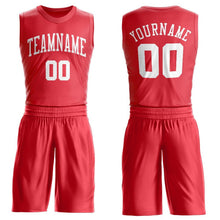 Load image into Gallery viewer, Custom Tomato White Round Neck Suit Basketball Jersey
