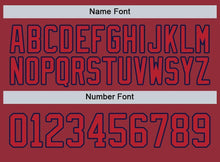 Load image into Gallery viewer, Custom Red Navy Fade Baseball Jersey
