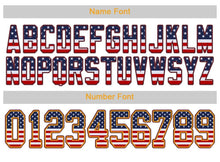 Load image into Gallery viewer, Custom White Burgundy-Gold USA Flag Fashion Football Jersey
