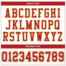 Load image into Gallery viewer, Custom White Scarlet-Gold Mesh Authentic Football Jersey
