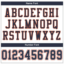 Load image into Gallery viewer, Custom White Navy-Orange Mesh Authentic Football Jersey
