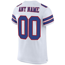 Load image into Gallery viewer, Custom White Royal-Red Mesh Authentic Football Jersey
