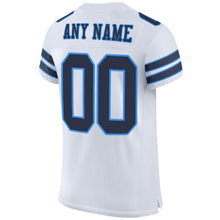 Load image into Gallery viewer, Custom White Navy-Powder Blue Mesh Authentic Football Jersey
