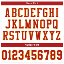 Load image into Gallery viewer, Custom White Scarlet-Gold Mesh Authentic Football Jersey
