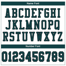 Load image into Gallery viewer, Custom White Midnight Green-Black Mesh Authentic Football Jersey
