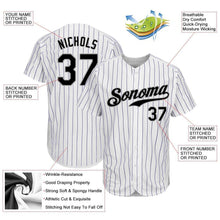 Load image into Gallery viewer, Custom White Purple Strip Black-Gray Authentic Baseball Jersey
