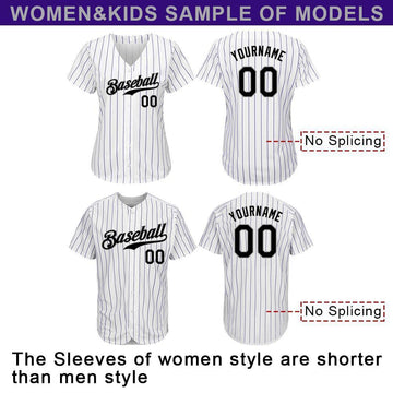 Custom White Purple Strip Black-Gray Authentic Baseball Jersey