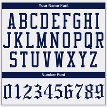 Load image into Gallery viewer, Custom White Navy Authentic Baseball Jersey
