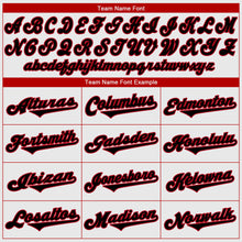 Load image into Gallery viewer, Custom White Black-Red Authentic Baseball Jersey
