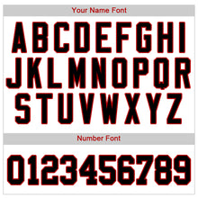 Load image into Gallery viewer, Custom White Black Strip Black-Red Authentic Baseball Jersey
