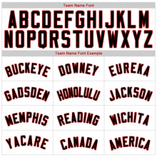 Load image into Gallery viewer, Custom White Black Strip Black-Red Authentic Baseball Jersey
