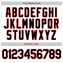 Load image into Gallery viewer, Custom White Black Strip Black-Red Authentic Baseball Jersey

