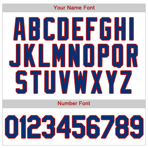 Custom White Royal Strip Royal-Red Authentic Baseball Jersey