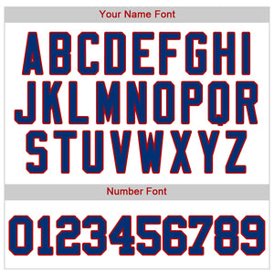 Custom White Royal Strip Royal-Red Authentic Baseball Jersey