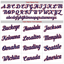 Load image into Gallery viewer, Custom White Royal Strip Royal-Red Authentic Baseball Jersey

