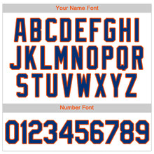 Load image into Gallery viewer, Custom White Royal Strip Royal-Orange Authentic Baseball Jersey
