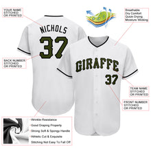 Load image into Gallery viewer, Custom White Olive-Black Authentic Memorial Day Baseball Jersey
