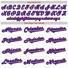 Load image into Gallery viewer, Custom White Royal Strip Royal-Red Authentic Throwback Rib-Knit Baseball Jersey Shirt

