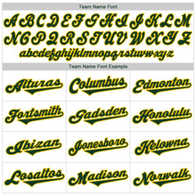 Load image into Gallery viewer, Custom White Green-Gold Authentic Throwback Rib-Knit Baseball Jersey Shirt
