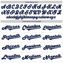 Load image into Gallery viewer, Custom White Navy Strip Navy-Gray Authentic Throwback Rib-Knit Baseball Jersey Shirt
