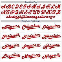 Load image into Gallery viewer, Custom White Red-Navy Authentic Baseball Jersey

