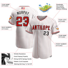 Load image into Gallery viewer, Custom White Red Strip Red-Black Authentic American Flag Fashion Baseball Jersey
