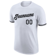 Load image into Gallery viewer, Custom White Black-Gray Performance T-Shirt
