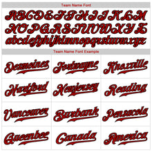 Load image into Gallery viewer, Custom White Red Strip Red-Black Authentic Baseball Jersey
