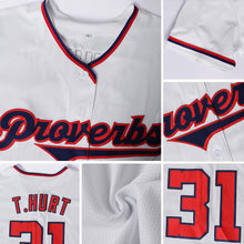 Load image into Gallery viewer, Custom White Light Blue-Pink Authentic Baseball Jersey
