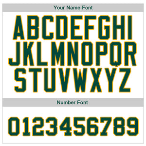Custom White Green-Gold Authentic Baseball Jersey
