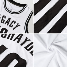 Load image into Gallery viewer, Custom White Black-Silver Gray Authentic Throwback Basketball Jersey
