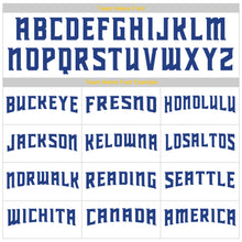 Load image into Gallery viewer, Custom White Royal-Gold Authentic Throwback Basketball Jersey
