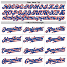 Load image into Gallery viewer, Custom White Royal Pinstripe Royal-Red Sports Pants
